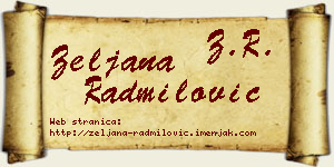 Željana Radmilović vizit kartica